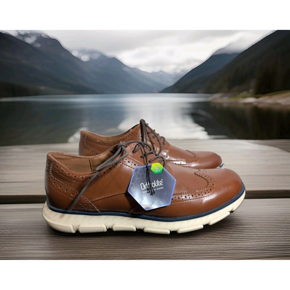 SONOMA ORTHOLITE MORANTT OXFORD SHOES MENS SIZE 9M  COGNAC COLOR   NEW W/O BOX.